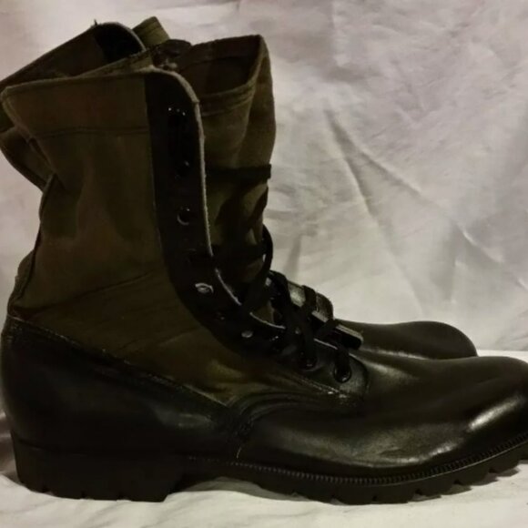 1960S BATA VIETNAM SPIKE PROTECTIVE COMBAT GREEN sz14N JUNGLE BOOTS 1966 SI 518 main image 8